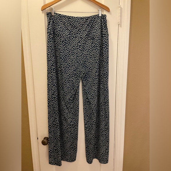 NWOT 3X / XXXL Arolina Women's Stretchy Wide Leg Palazzo Pants / Navy Polka Dot - Picture 6 of 15